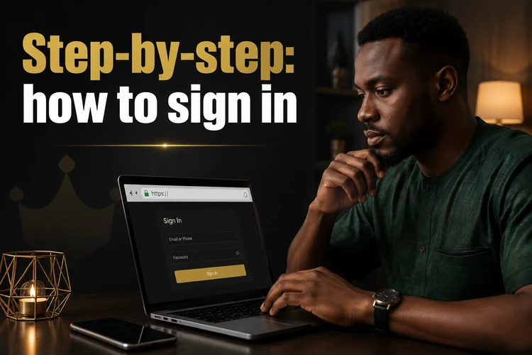 Step-by-step: how to sign in