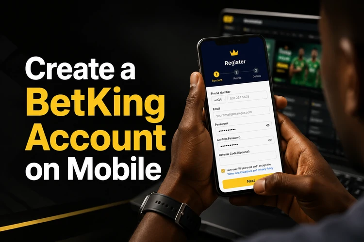 Create a BetKing Account on Mobile